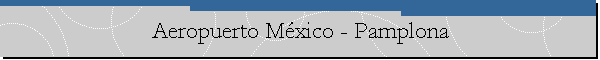 Aeropuerto M�xico - Pamplona